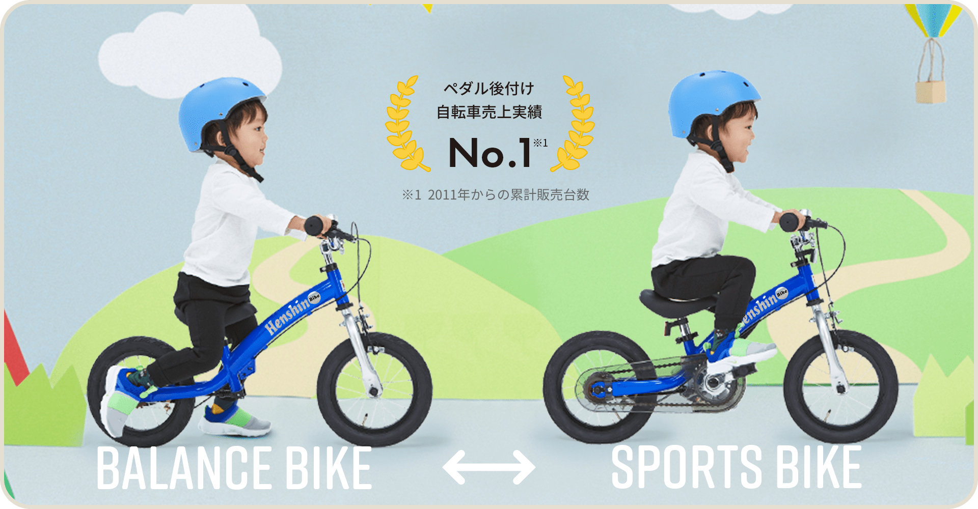 ペダル後付け自転車売上実績No.1